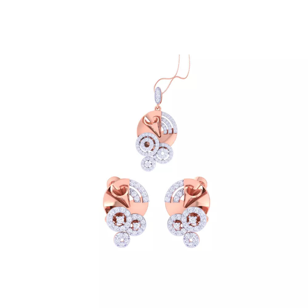 Earring Pendant Set 3dm STL OBJ FBX Renders Details 3D print model_0