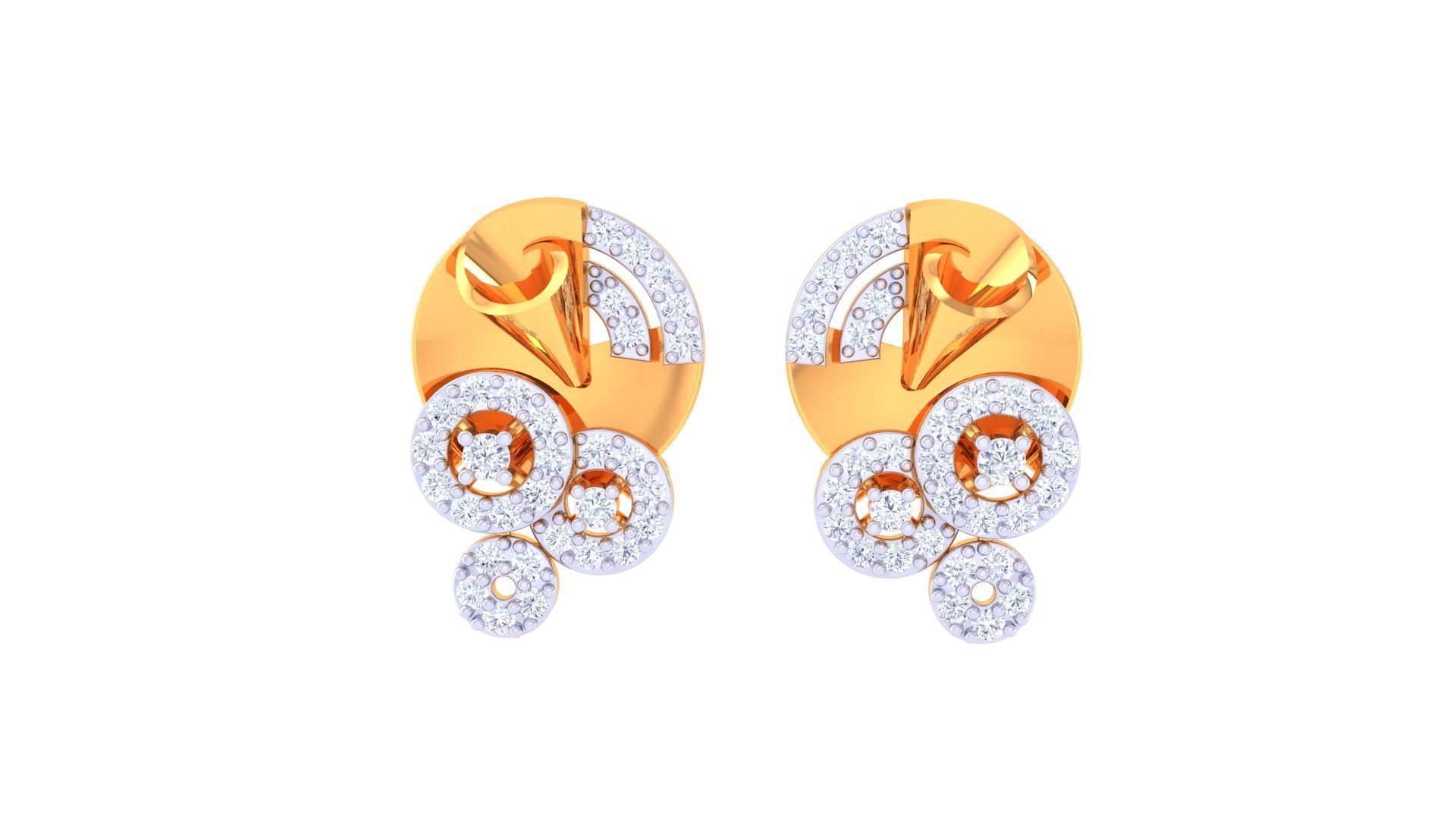 Earring Pendant Set 3dm STL OBJ FBX Renders Details 3D print model_4