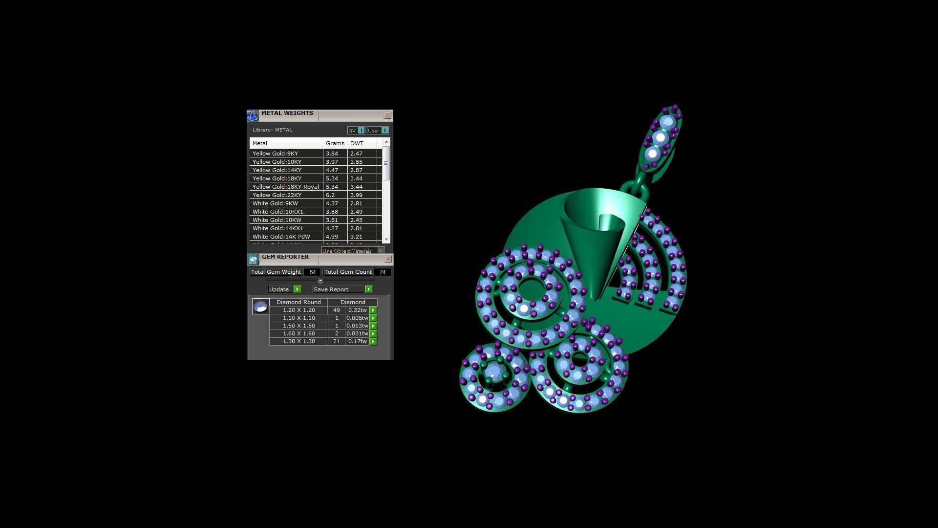 Earring Pendant Set 3dm STL OBJ FBX Renders Details 3D print model_10