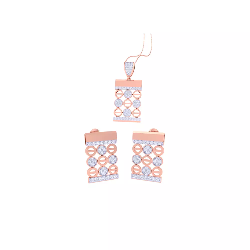 Earring Pendant Set 3dm STL OBJ FBX Renders Details 3D print model_0