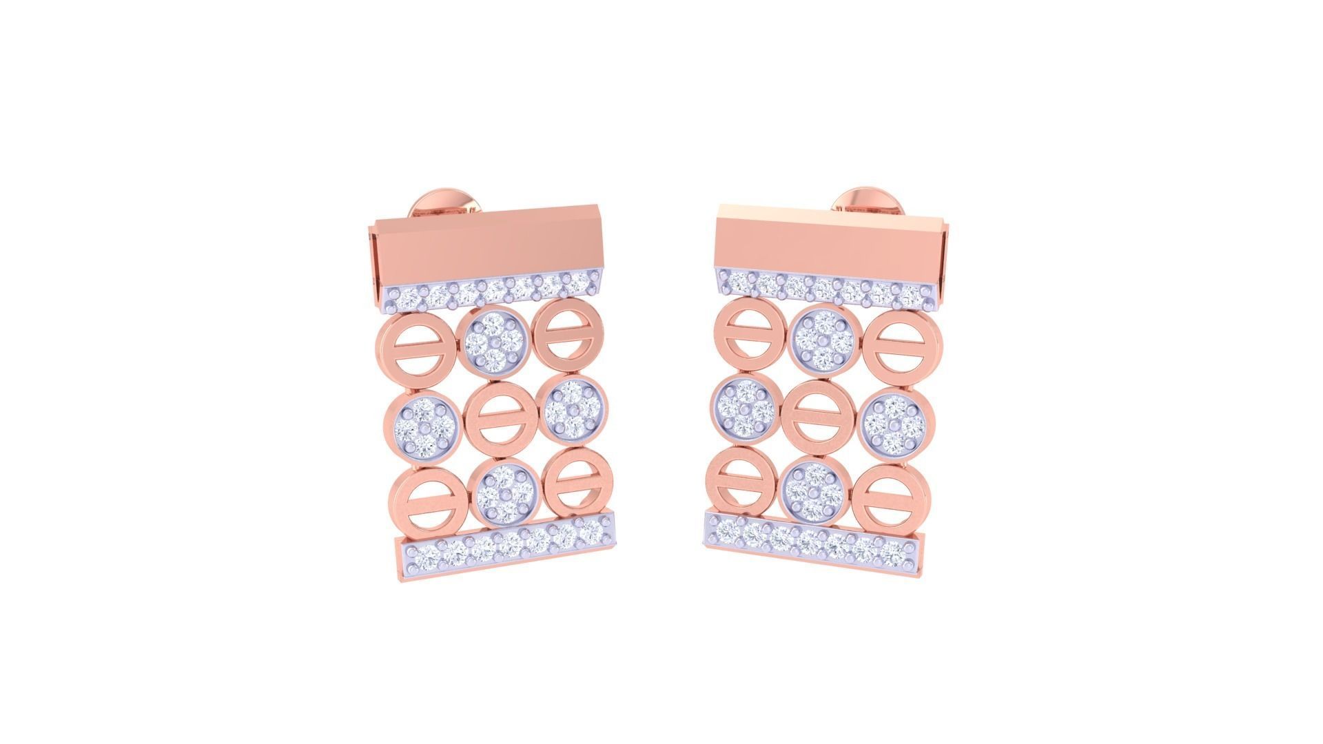 Earring Pendant Set 3dm STL OBJ FBX Renders Details 3D print model_3