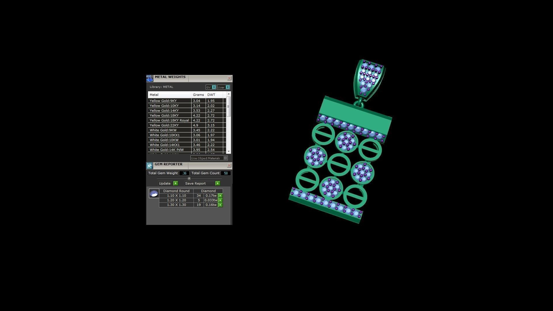 Earring Pendant Set 3dm STL OBJ FBX Renders Details 3D print model_10