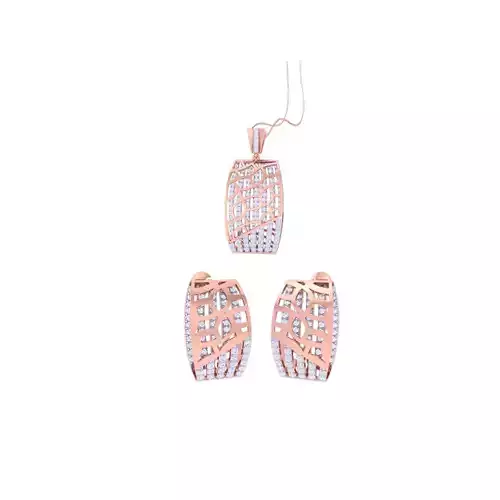 Earring Pendant Set 3dm STL OBJ FBX Renders Details