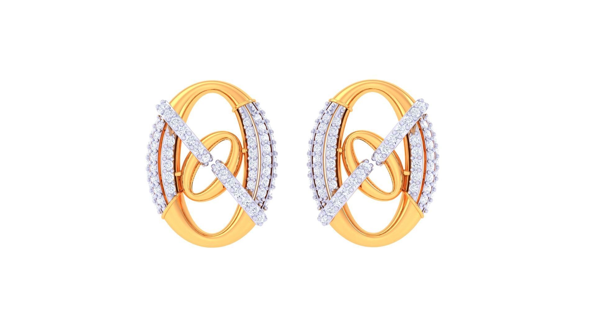 Earring Pendant Set 3dm STL OBJ FBX Renders Details 3D print model_3