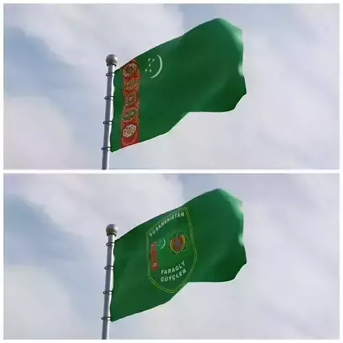 Animated Turkmenistan Flags