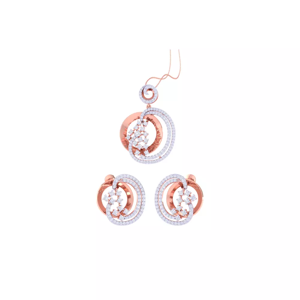 Earring Pendant Set 3dm STL OBJ FBX Renders Details 3D print model_0