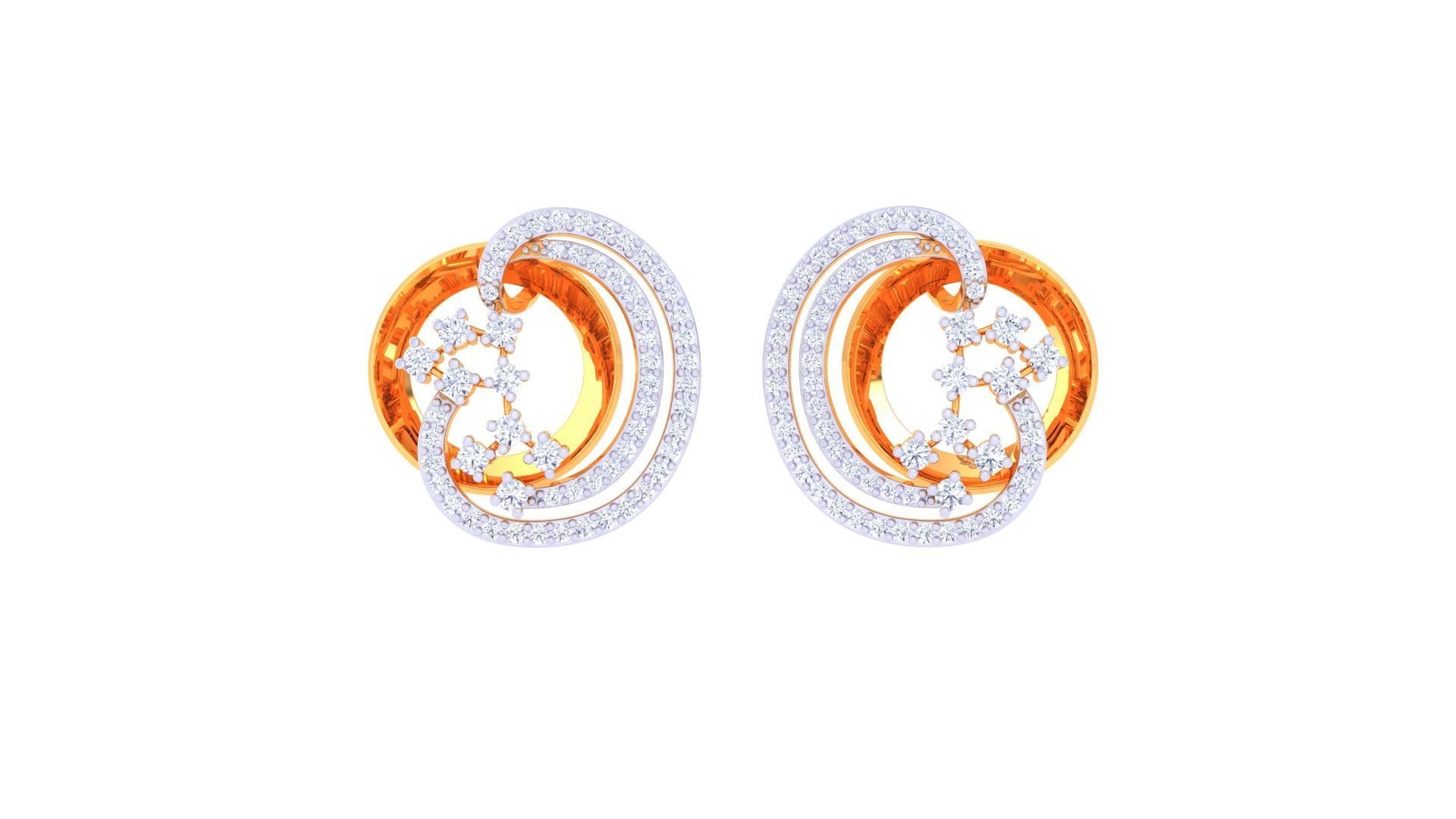 Earring Pendant Set 3dm STL OBJ FBX Renders Details 3D print model_3