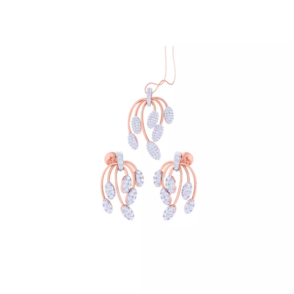 Earring Pendant Set 3dm STL OBJ FBX Renders Details 3D print model_0