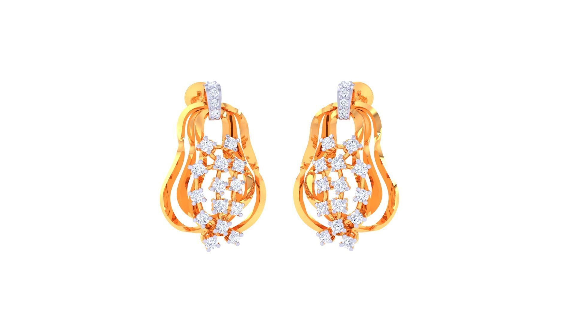 Earring Pendant Set 3dm STL OBJ FBX Renders Details 3D print model_4