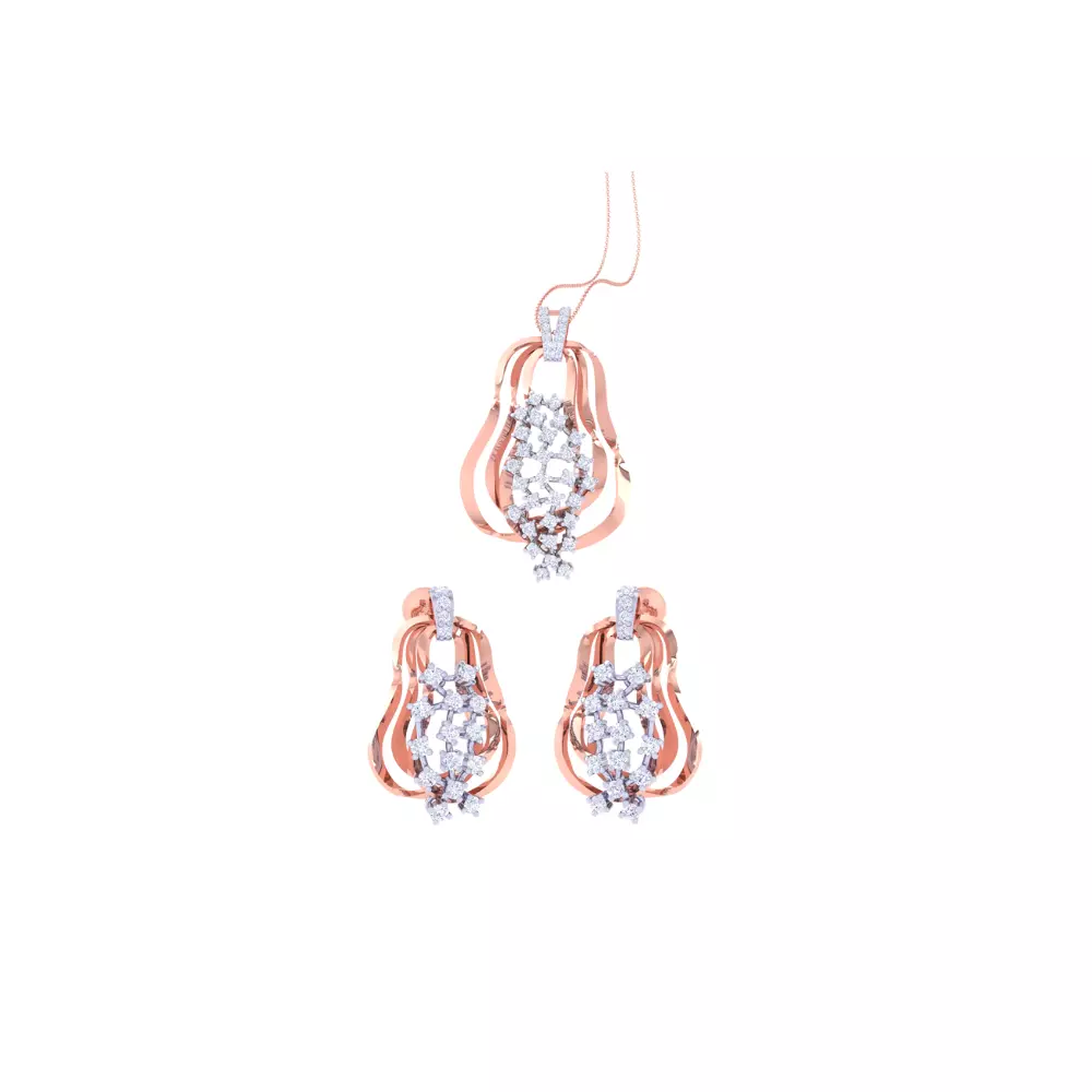 Earring Pendant Set 3dm STL OBJ FBX Renders Details 3D print model_0
