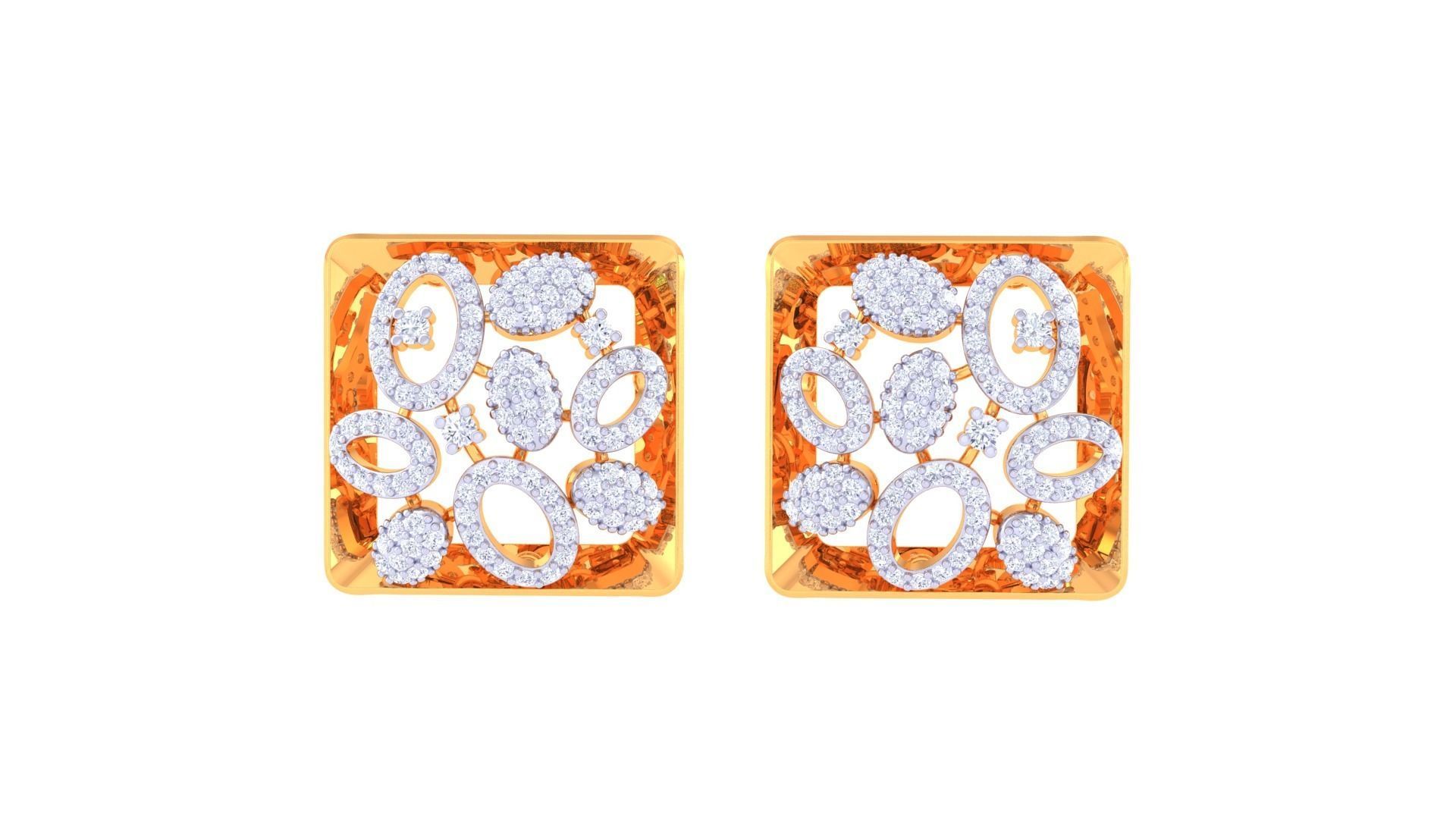 Earring Pendant Set 3dm STL OBJ FBX Renders Details 3D print model_3