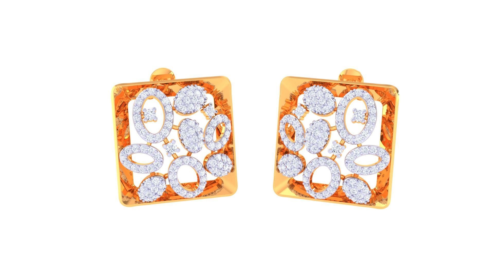 Earring Pendant Set 3dm STL OBJ FBX Renders Details 3D print model_2