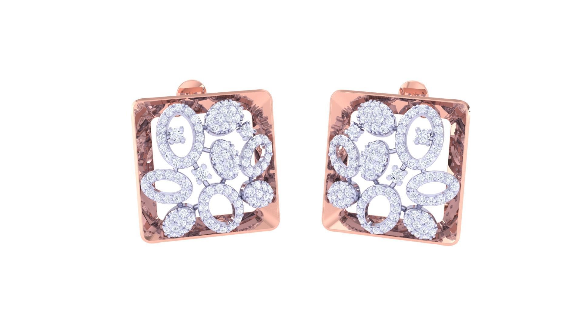 Earring Pendant Set 3dm STL OBJ FBX Renders Details 3D print model_1