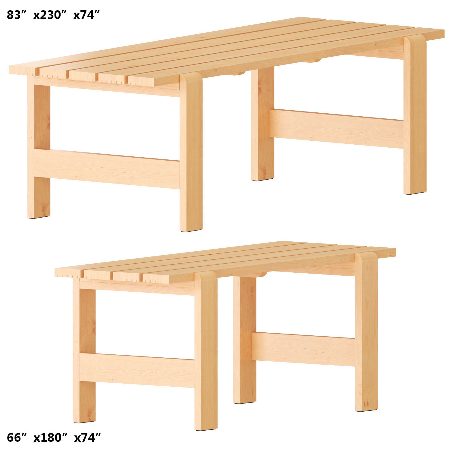 Hay Weekday Tables 3D model_1