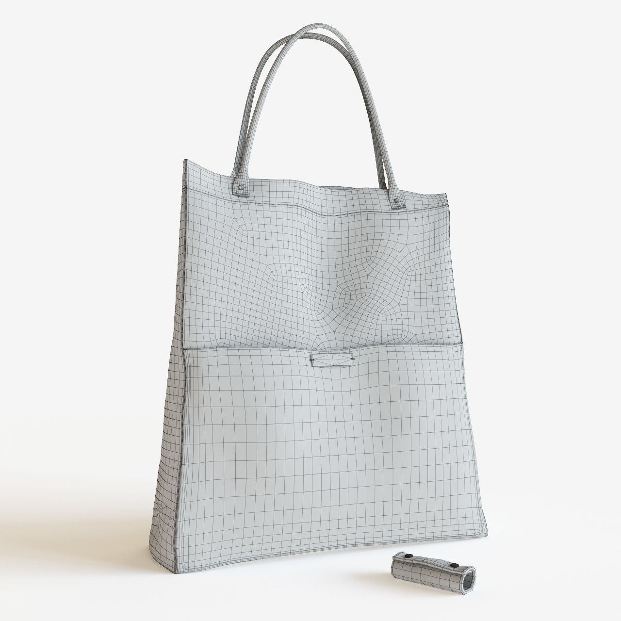 Leather bag 3D model_3