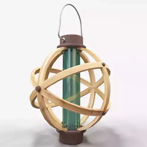 Wooden spherical lamp