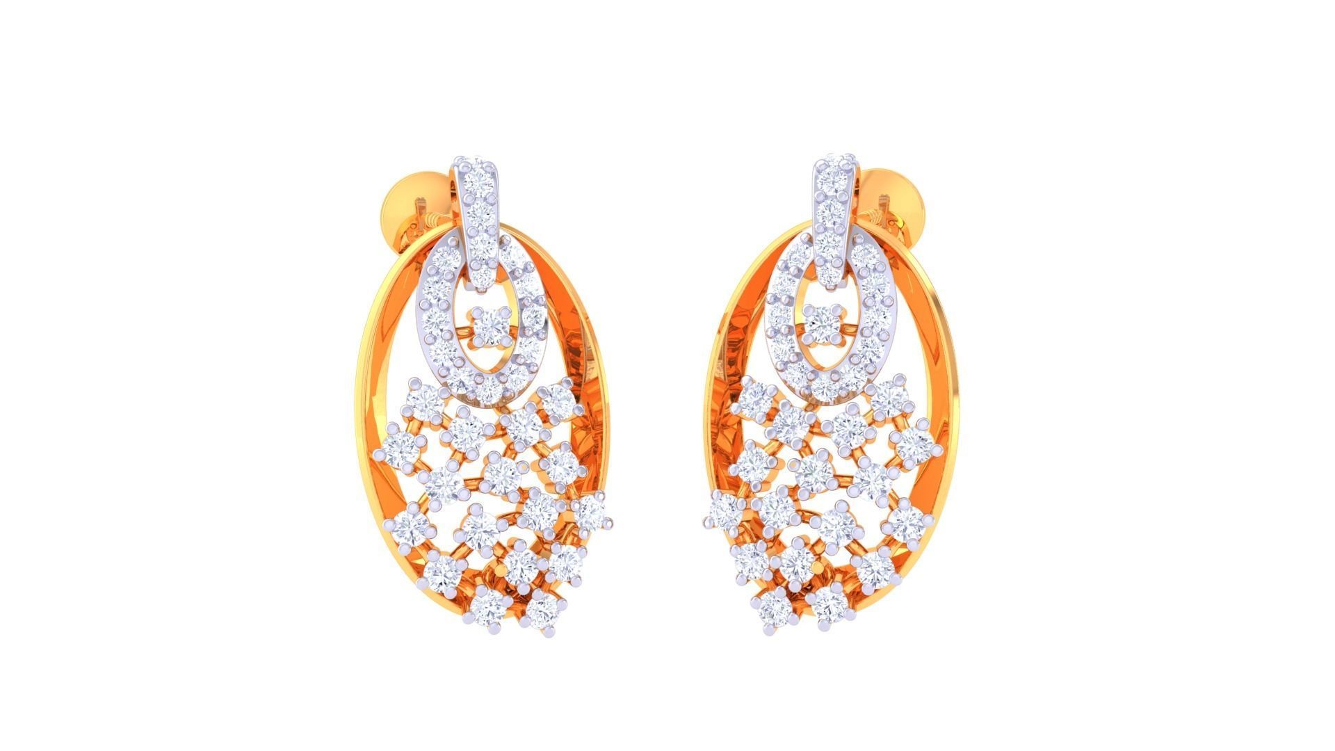 Earring Pendant Set 3dm STL OBJ FBX Renders Details 3D print model_3