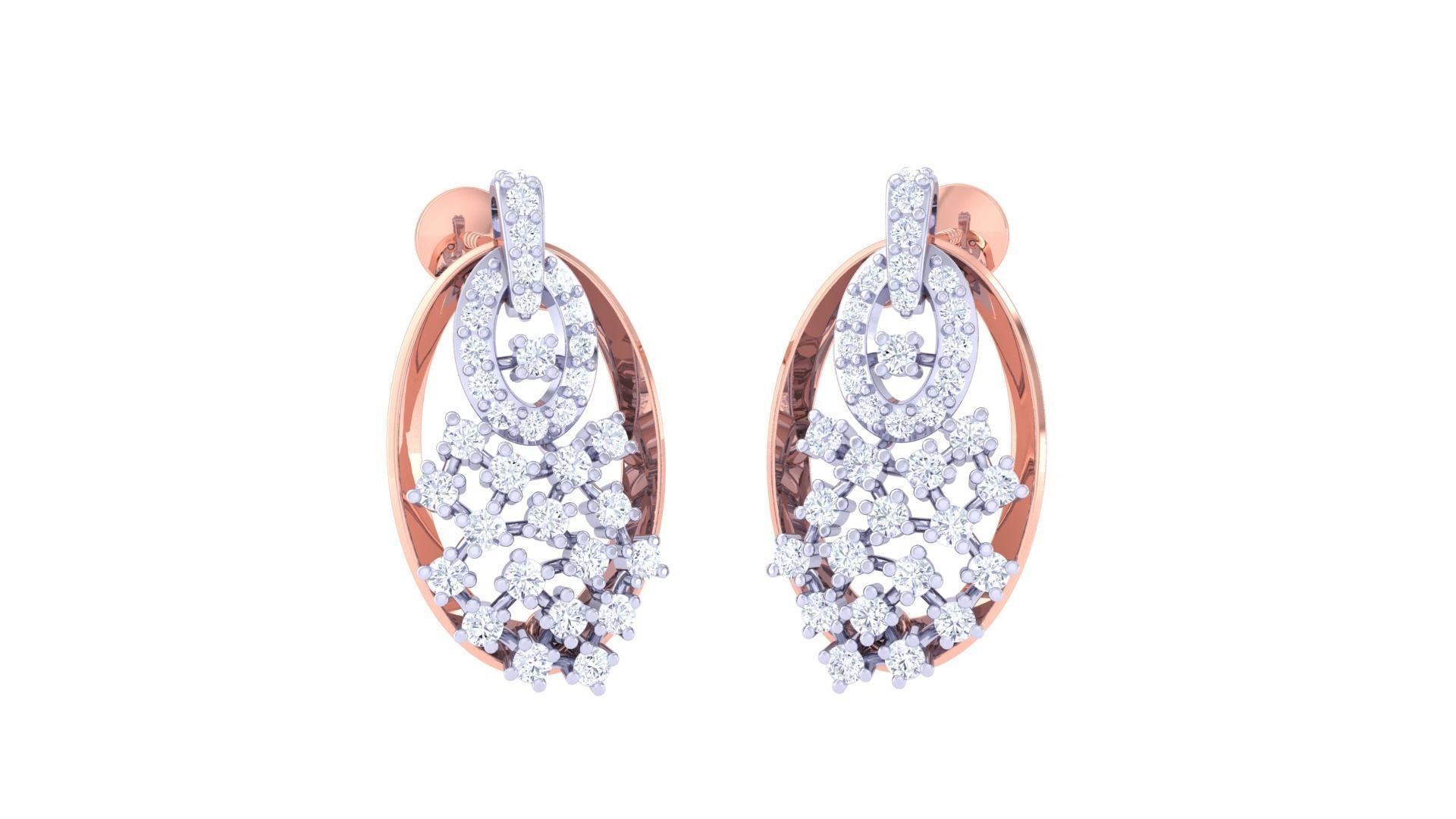 Earring Pendant Set 3dm STL OBJ FBX Renders Details 3D print model_2