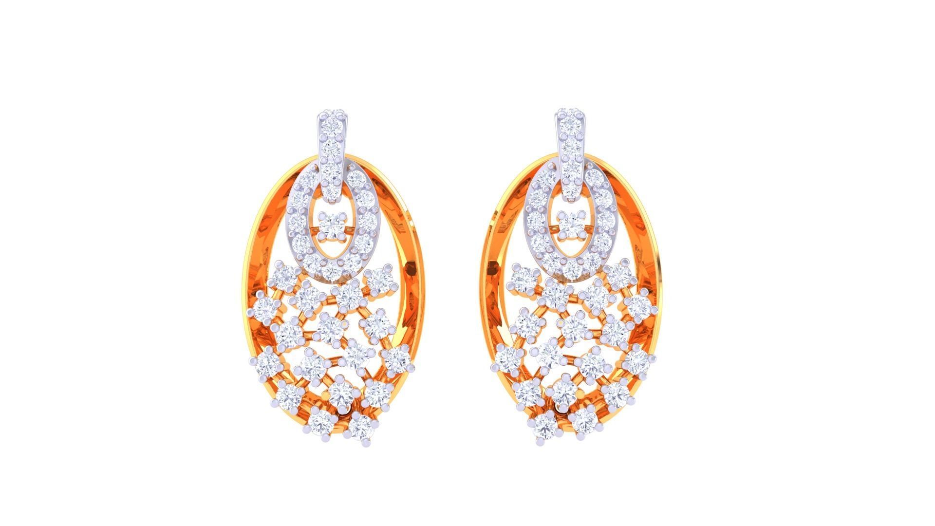 Earring Pendant Set 3dm STL OBJ FBX Renders Details 3D print model_4