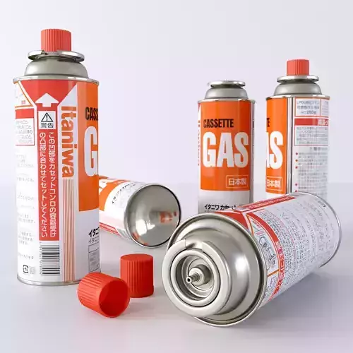 Butane Gas Canister Low-poly 3D model