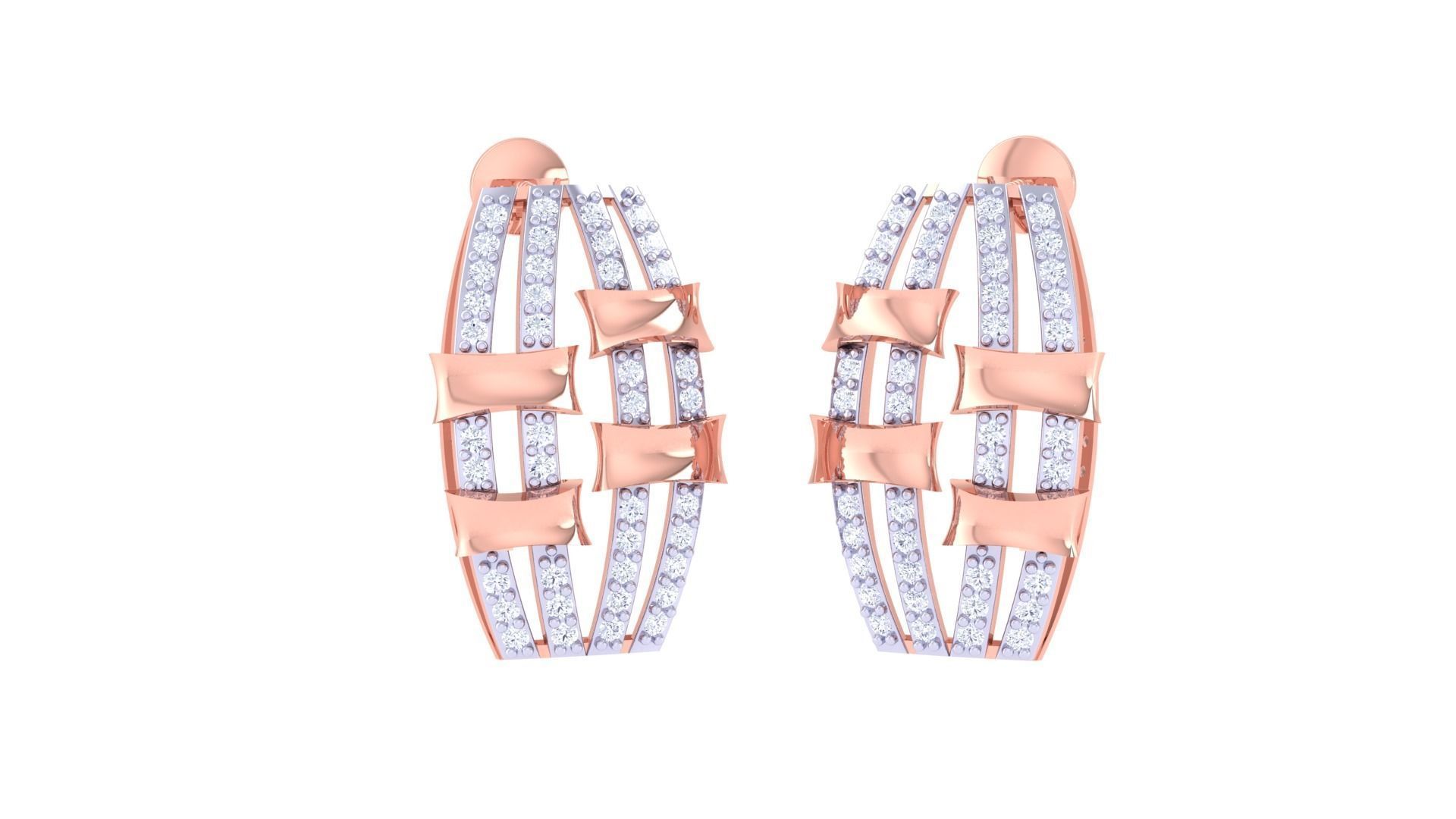 Earring Pendant Set 3dm STL OBJ FBX Renders Details 3D print model_1