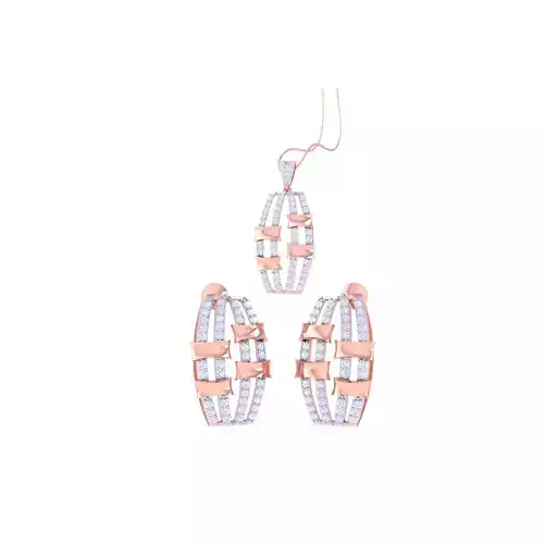 Earring Pendant Set 3dm STL OBJ FBX Renders Details