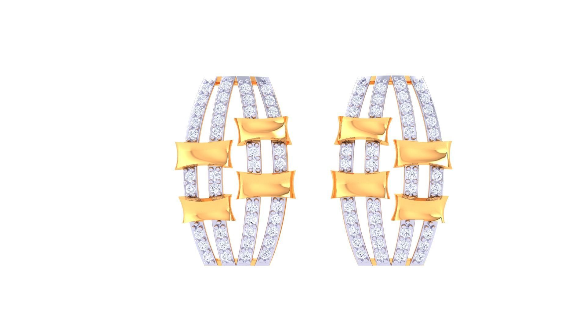 Earring Pendant Set 3dm STL OBJ FBX Renders Details 3D print model_3