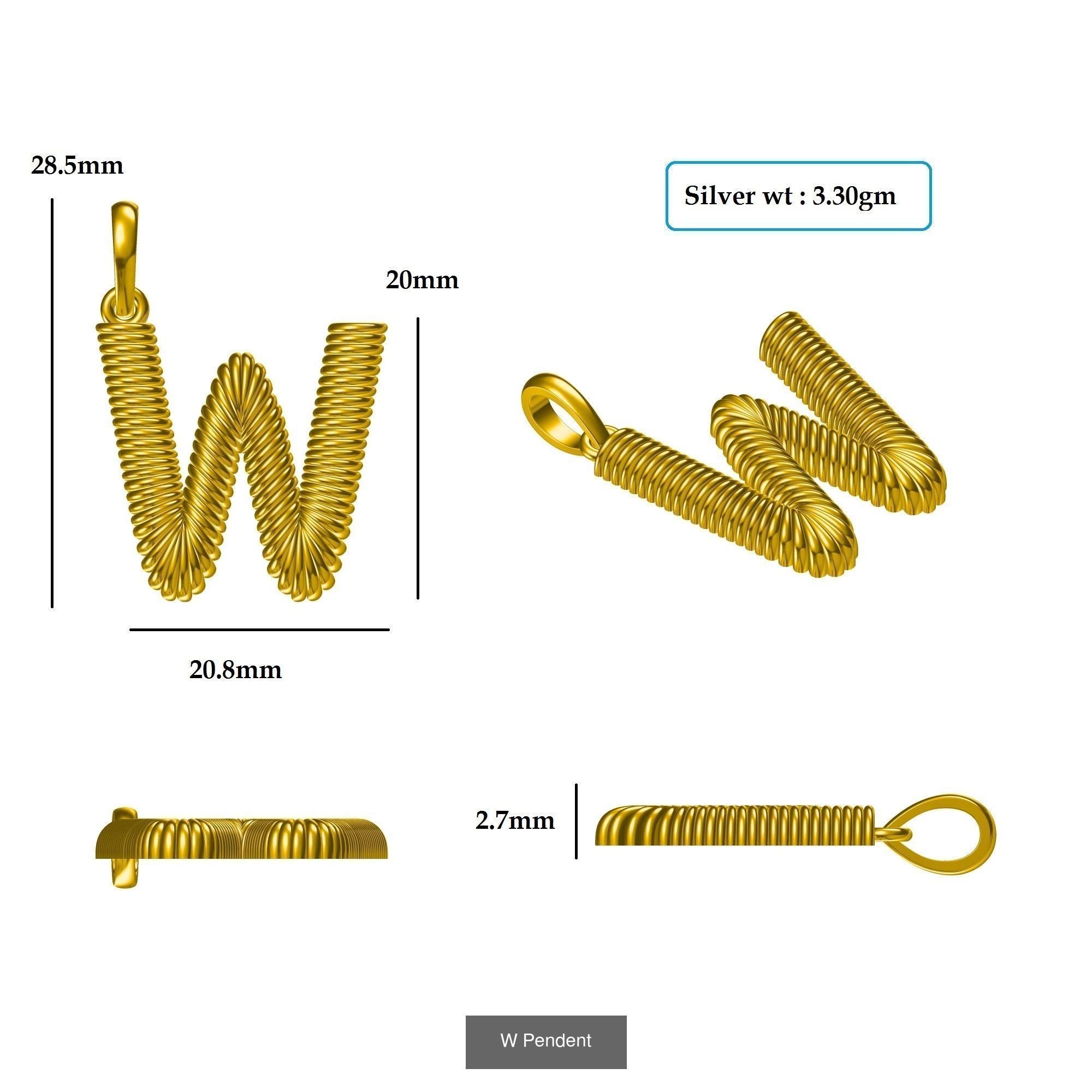 ABCD Pendant 3D Model Collection_27