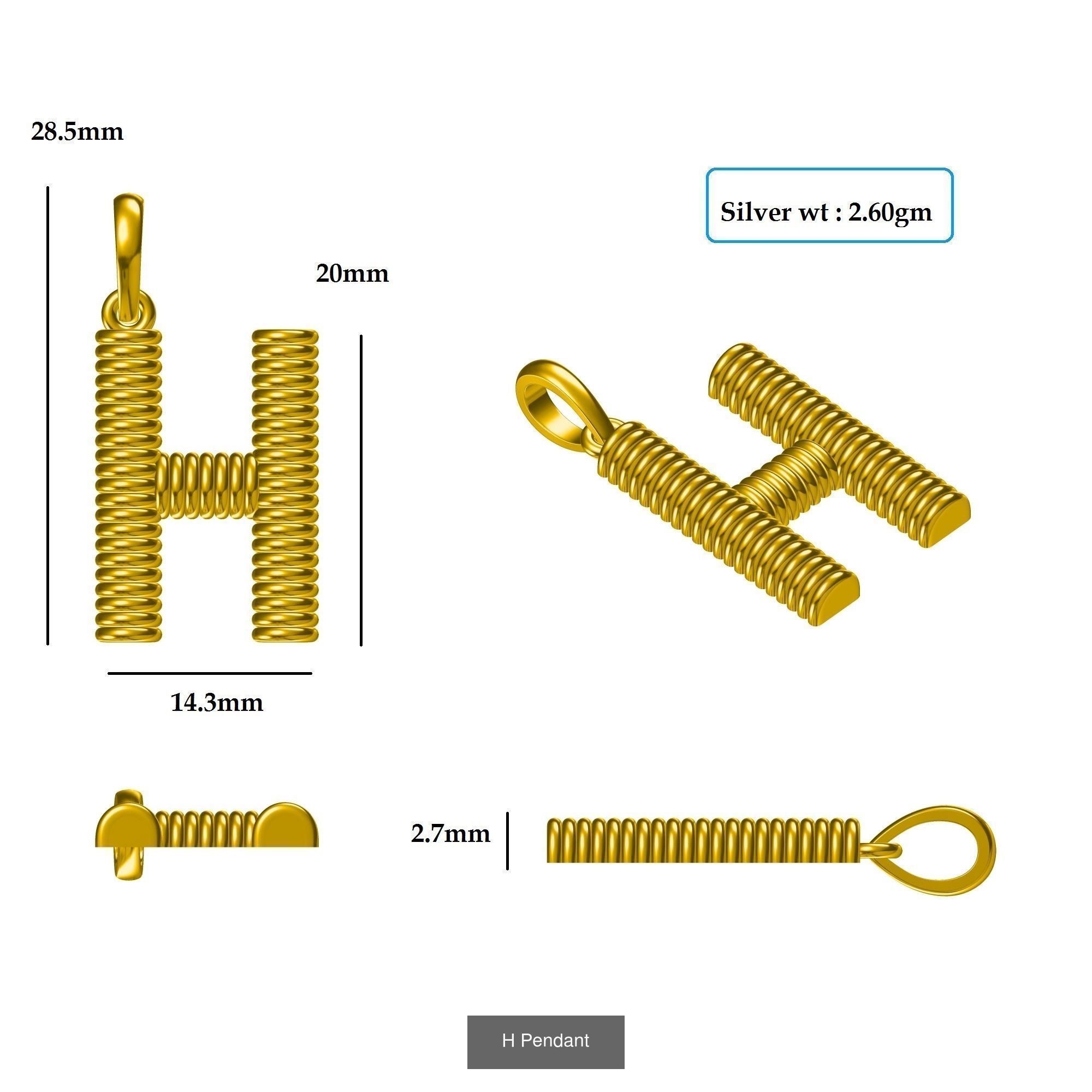 ABCD Pendant 3D Model Collection_12