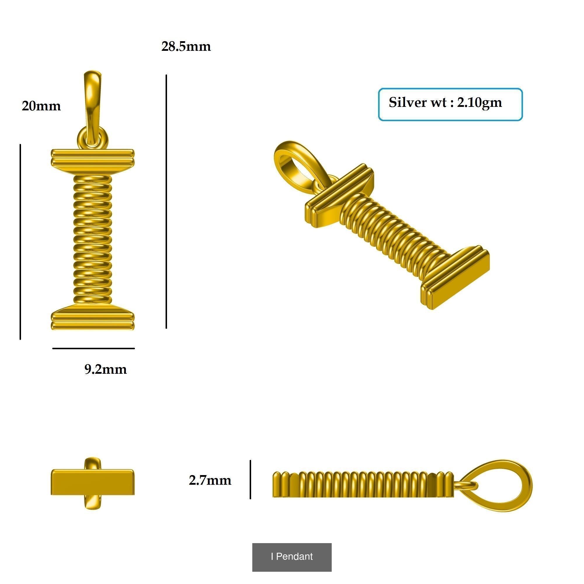 ABCD Pendant 3D Model Collection_13