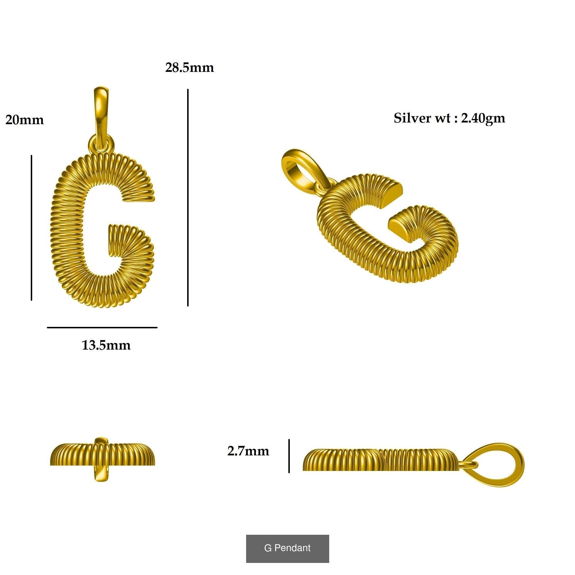 ABCD Pendant 3D Model Collection_11