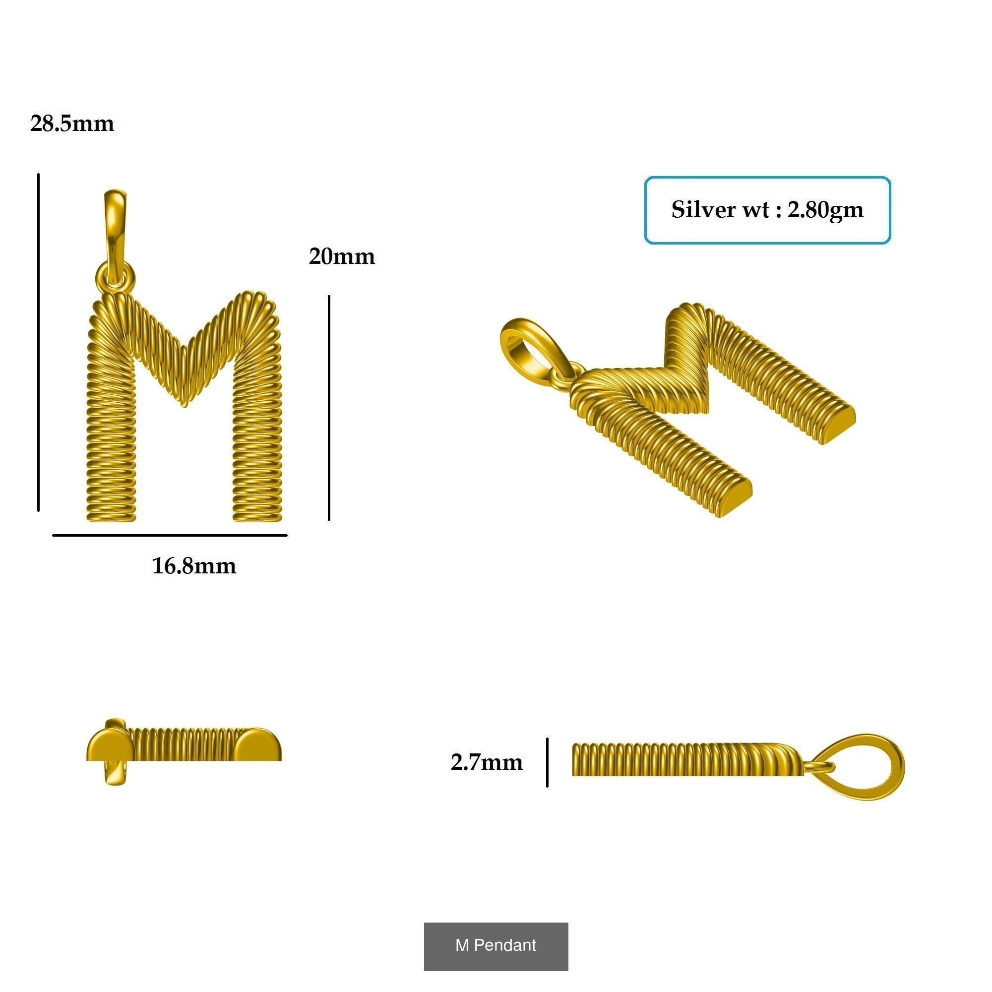 ABCD Pendant 3D Model Collection_17