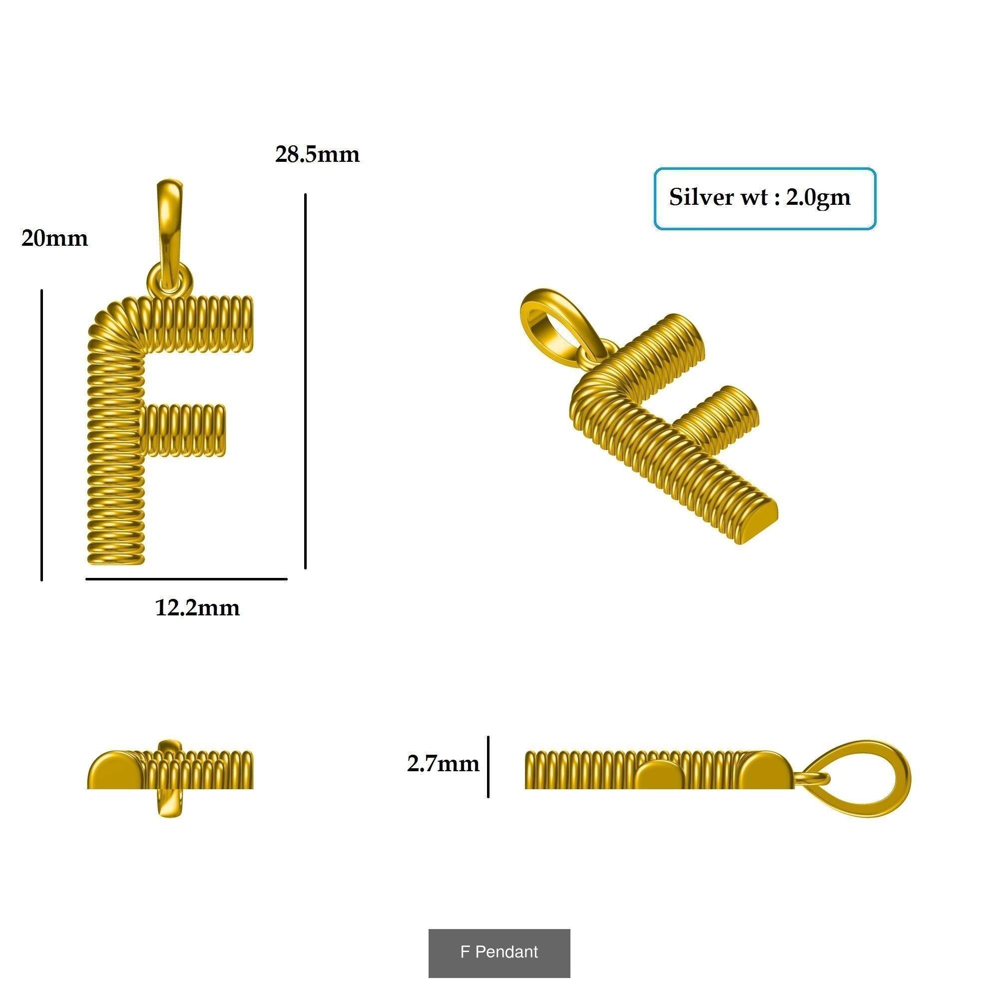 ABCD Pendant 3D Model Collection_10
