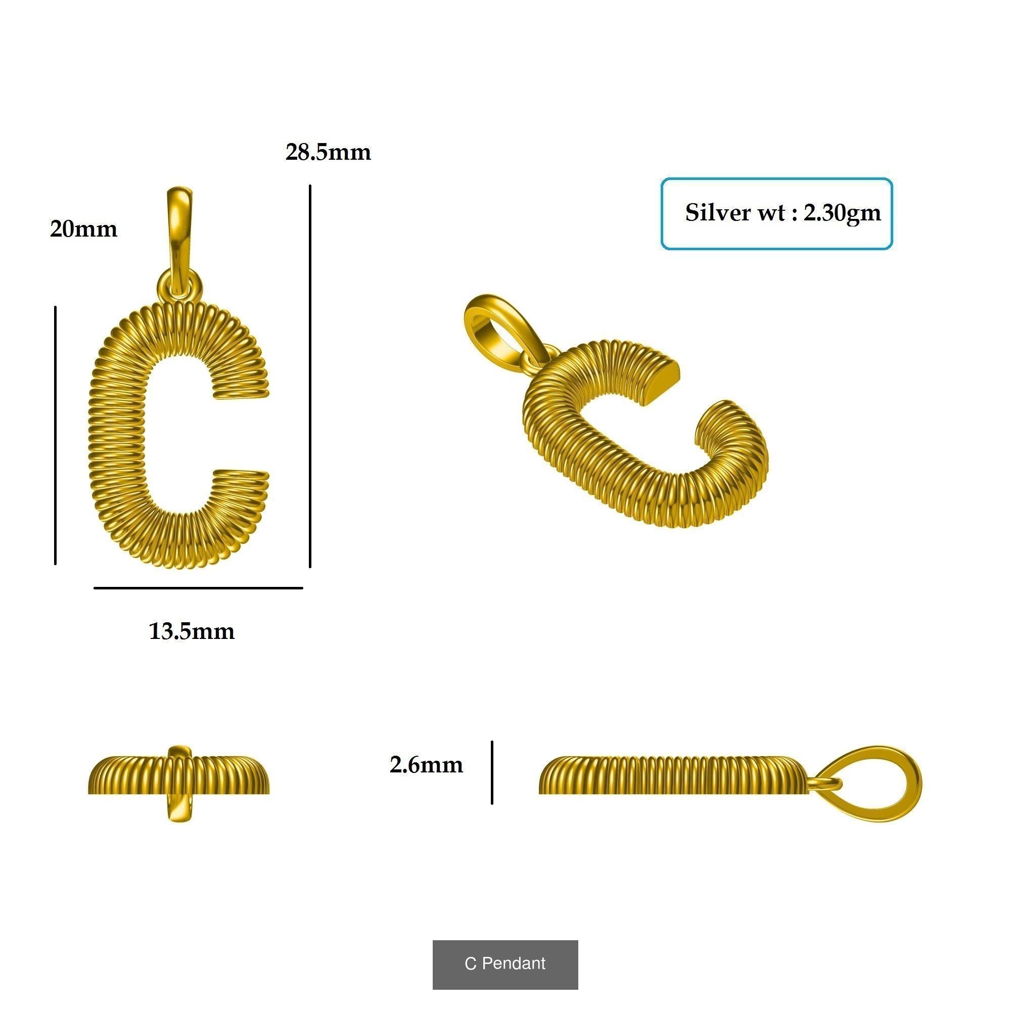 ABCD Pendant 3D Model Collection_6