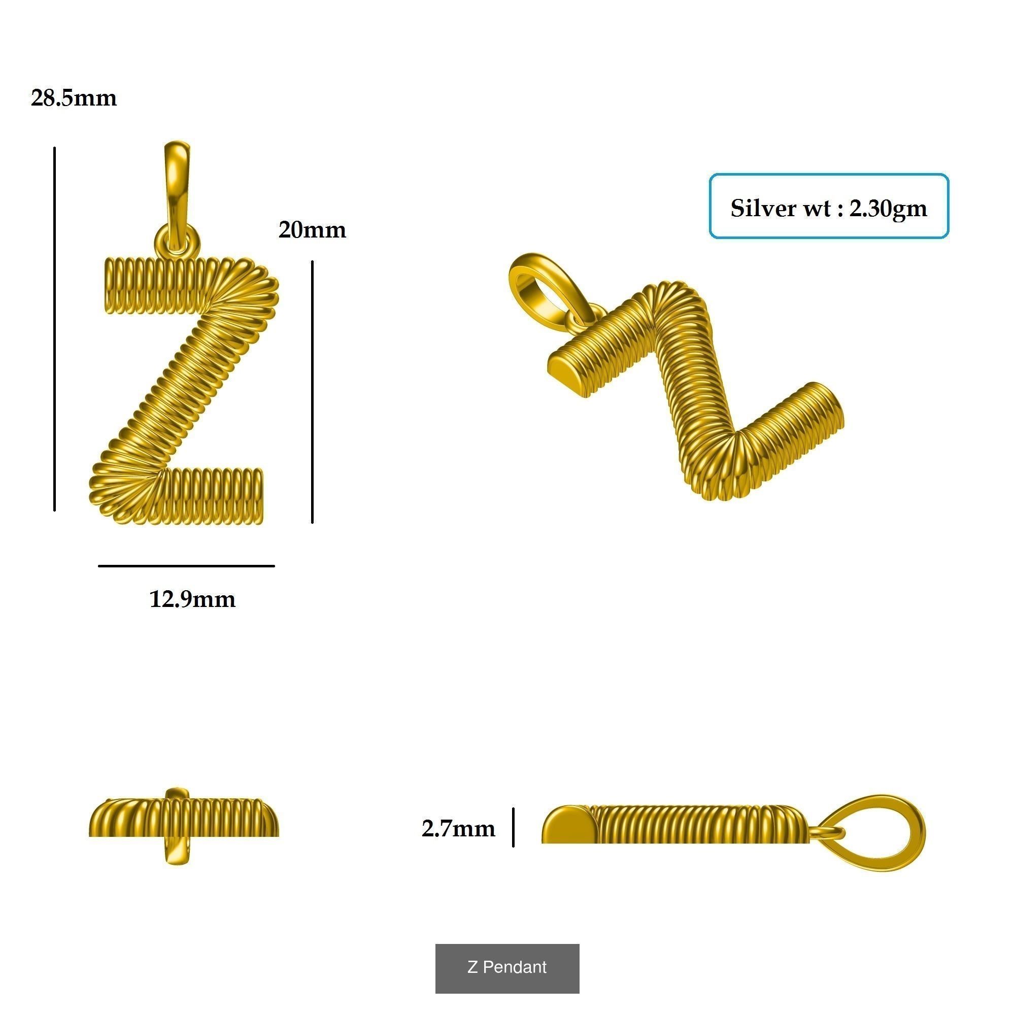 ABCD Pendant 3D Model Collection_30