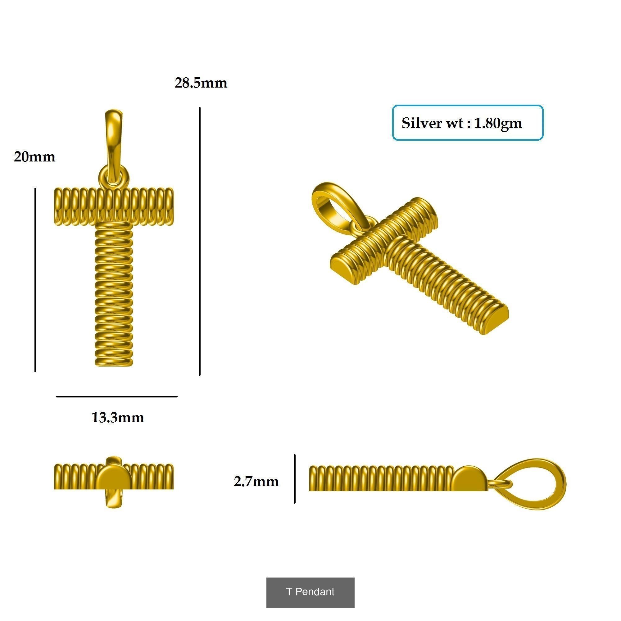 ABCD Pendant 3D Model Collection_24