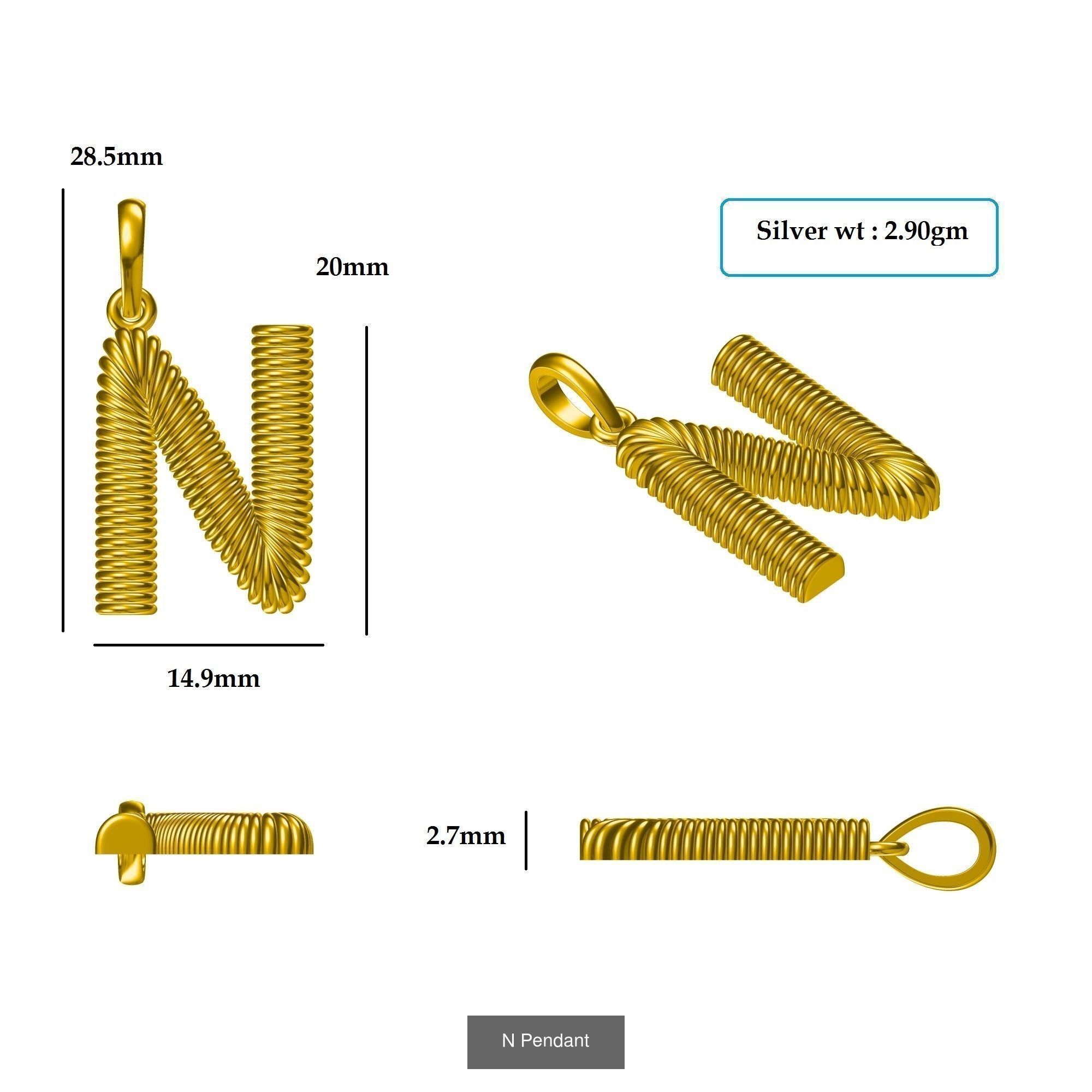 ABCD Pendant 3D Model Collection_18