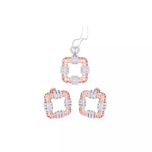 Earring Pendant Set 3dm STL OBJ FBX Renders Details