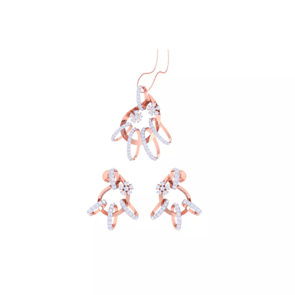 Earring Pendant Set 3dm STL OBJ FBX Renders Details 3D print model_0