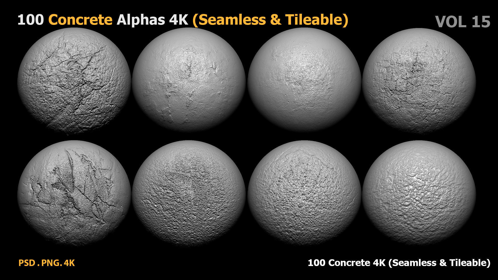 100 Concrete Alphas 4K Seamless Tileable vol 15 Texture_21