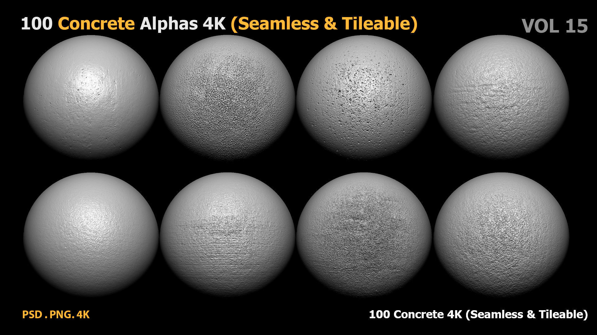 100 Concrete Alphas 4K Seamless Tileable vol 15 Texture_31