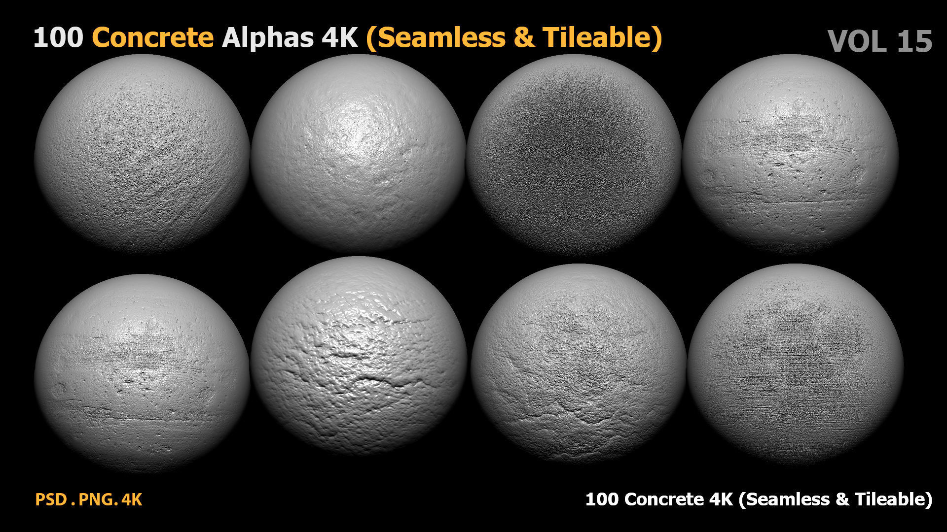 100 Concrete Alphas 4K Seamless Tileable vol 15 Texture_23