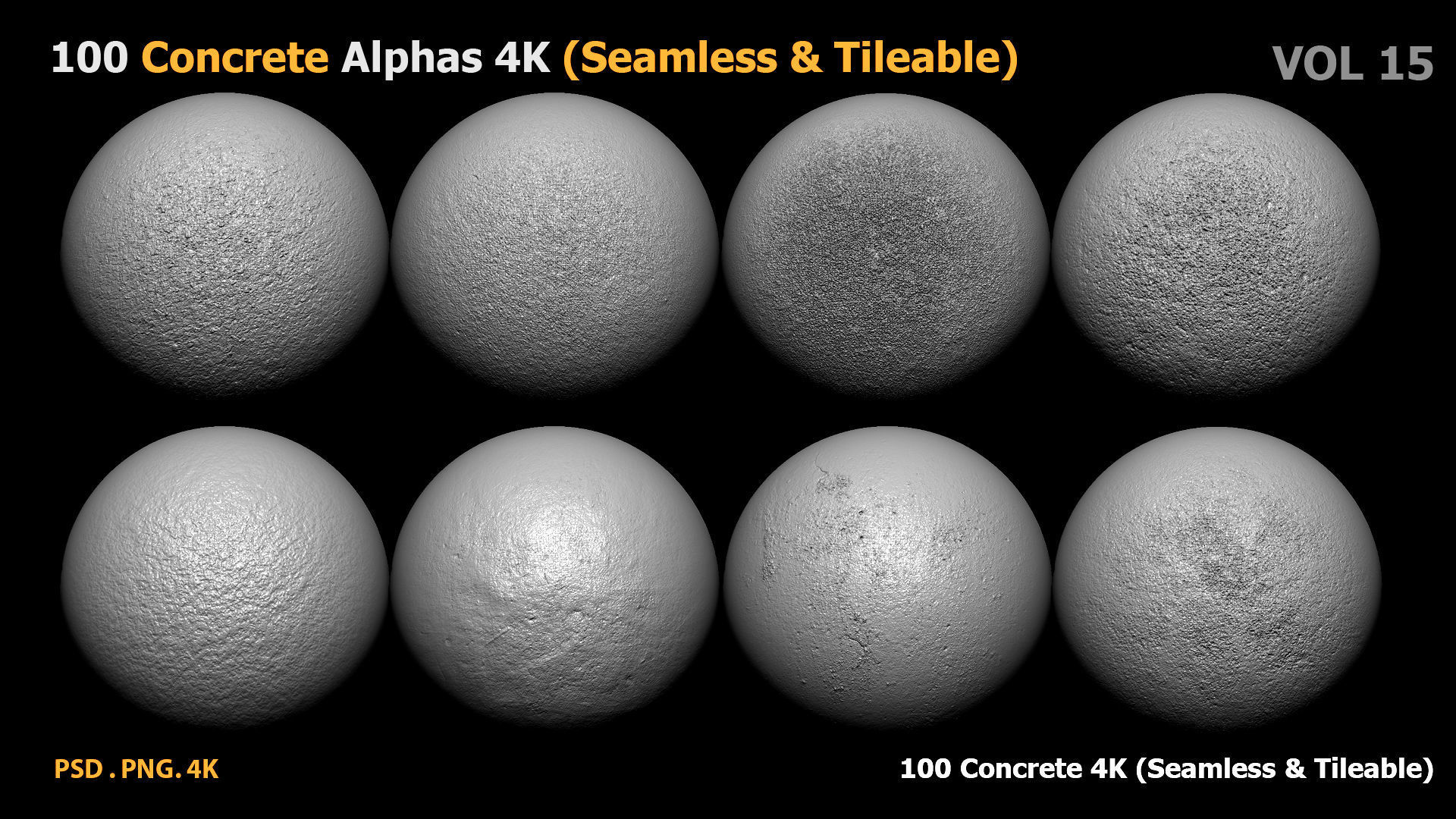 100 Concrete Alphas 4K Seamless Tileable vol 15 Texture_29