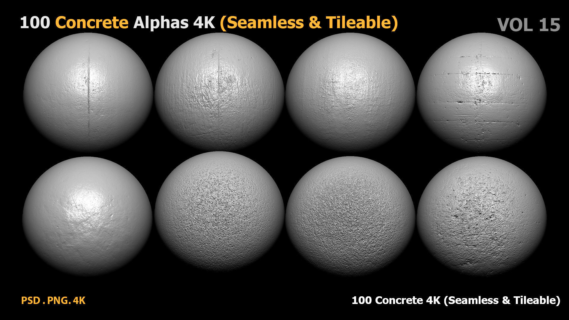100 Concrete Alphas 4K Seamless Tileable vol 15 Texture_33