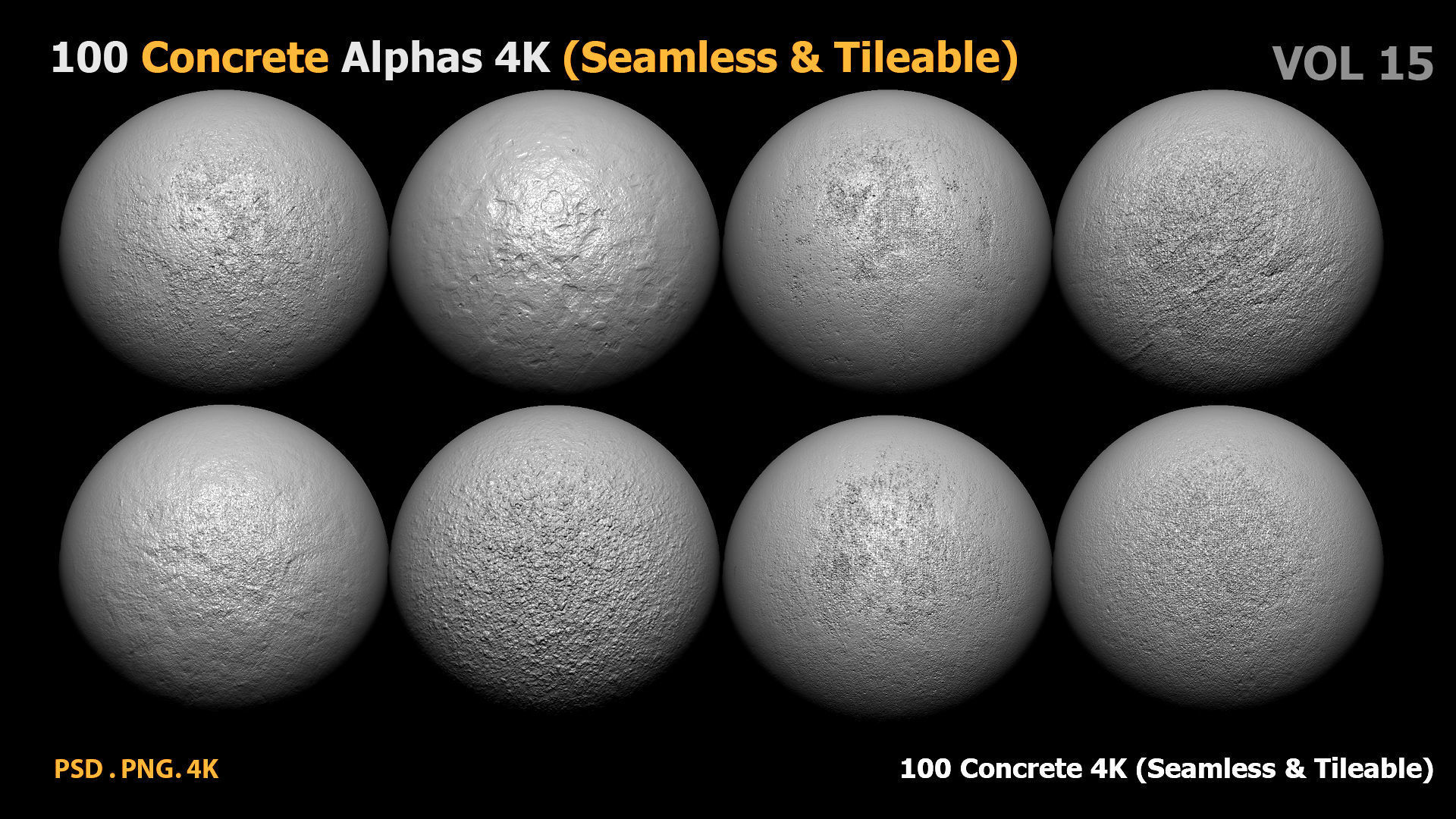 100 Concrete Alphas 4K Seamless Tileable vol 15 Texture_34