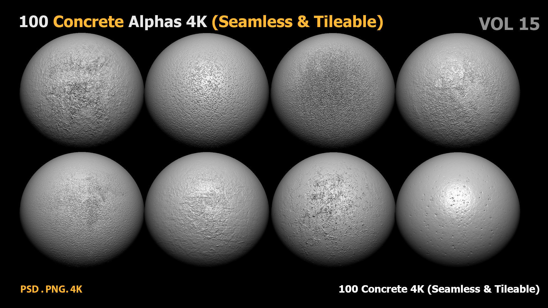 100 Concrete Alphas 4K Seamless Tileable vol 15 Texture_1