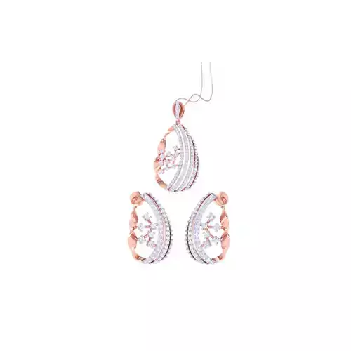 Earring Pendant Set 3dm STL OBJ FBX Renders Details