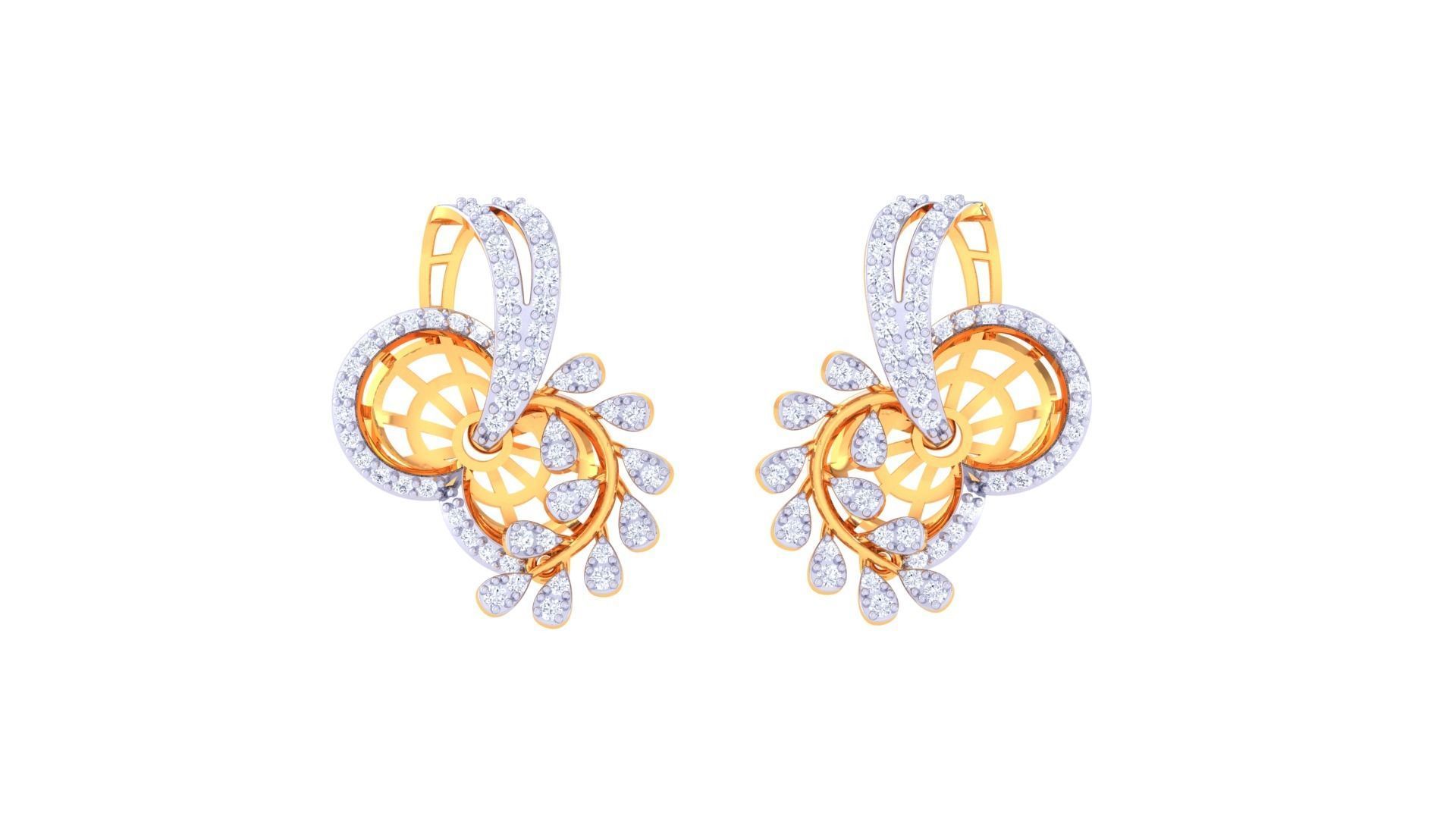 Earring Pendant Set 3dm STL OBJ FBX Renders Details 3D print model_4