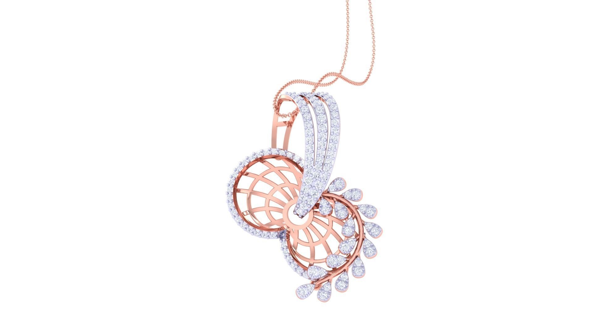 Earring Pendant Set 3dm STL OBJ FBX Renders Details 3D print model_7