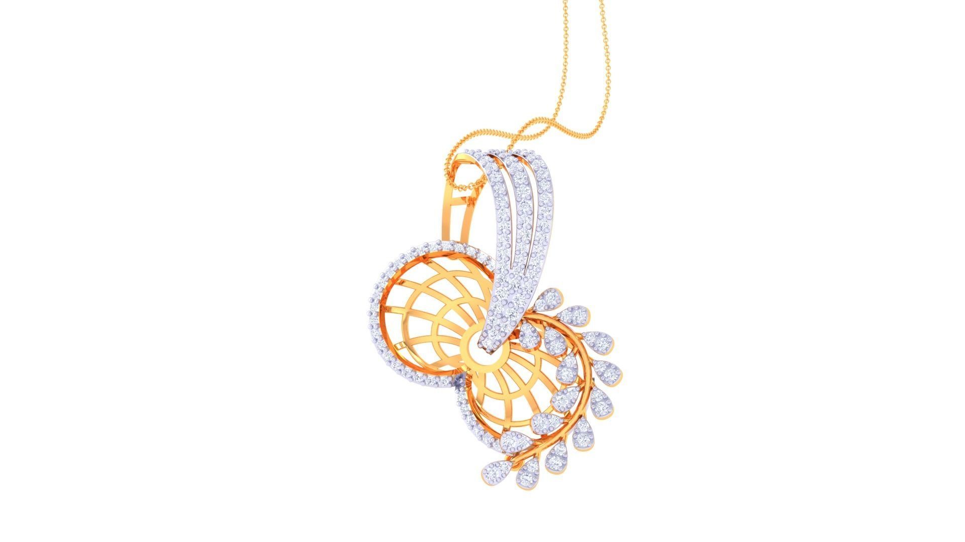 Earring Pendant Set 3dm STL OBJ FBX Renders Details 3D print model_8